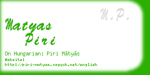 matyas piri business card